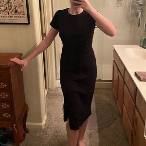 Elegant Black Midi Dress